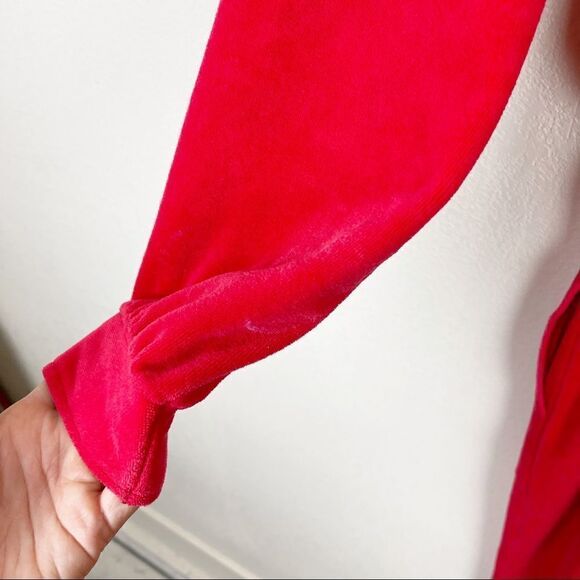 Saks Fifth Avenue Red Velvet Jumpsuit Gold XS - Picture 14 of 14